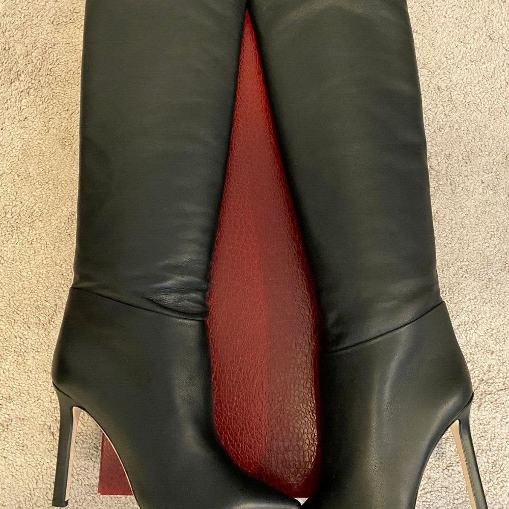 TODAY 11/15 30%OFF-NEW TAMARA MELLON Icon Black Leather Knee High Boots EU 39.5